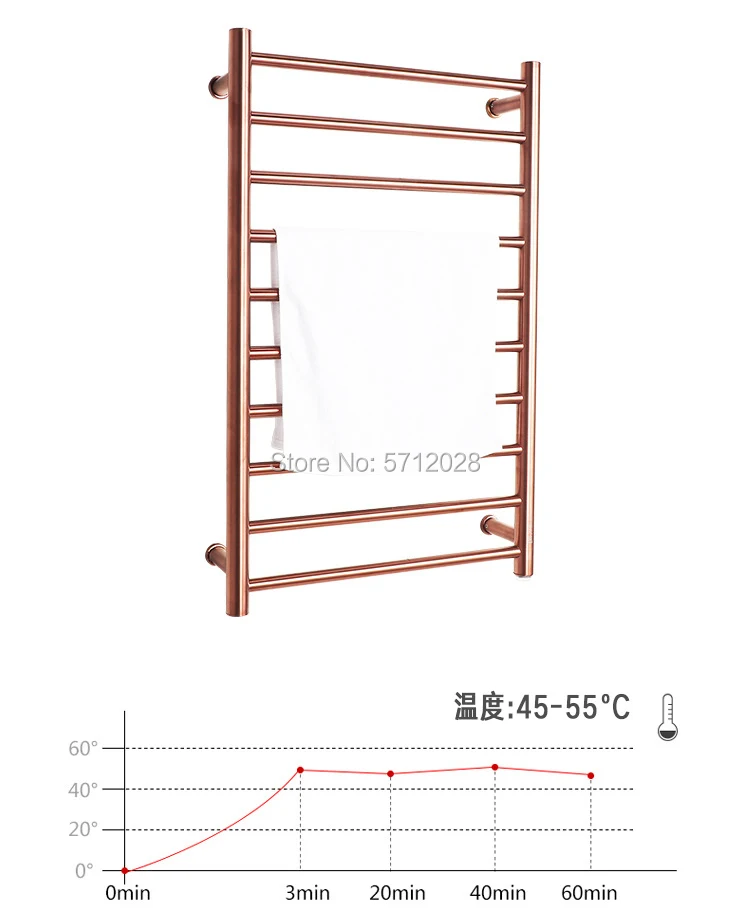 Быстрая доставка роскошный полотенцесушитель из розового золота с подогревом