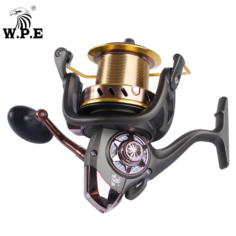 W.P.E LS Spinning Fishing Reel Series 9000 10000 Large with Large Spool Fresh Water Carp Fishing Wheel Fishing Tackle