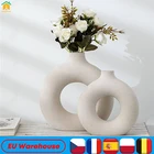 Пончики, цветочный горшок, Скандинавская круглая пустотелая керамическая ваза, украшение для дома, офиса, рабочего стола, гостиной, художественные аксессуары, новинка