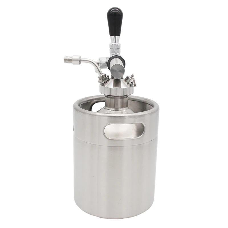 

Mini Keg Dispenser with EU Adjustable Faucet Homebrew Portable Kegerator