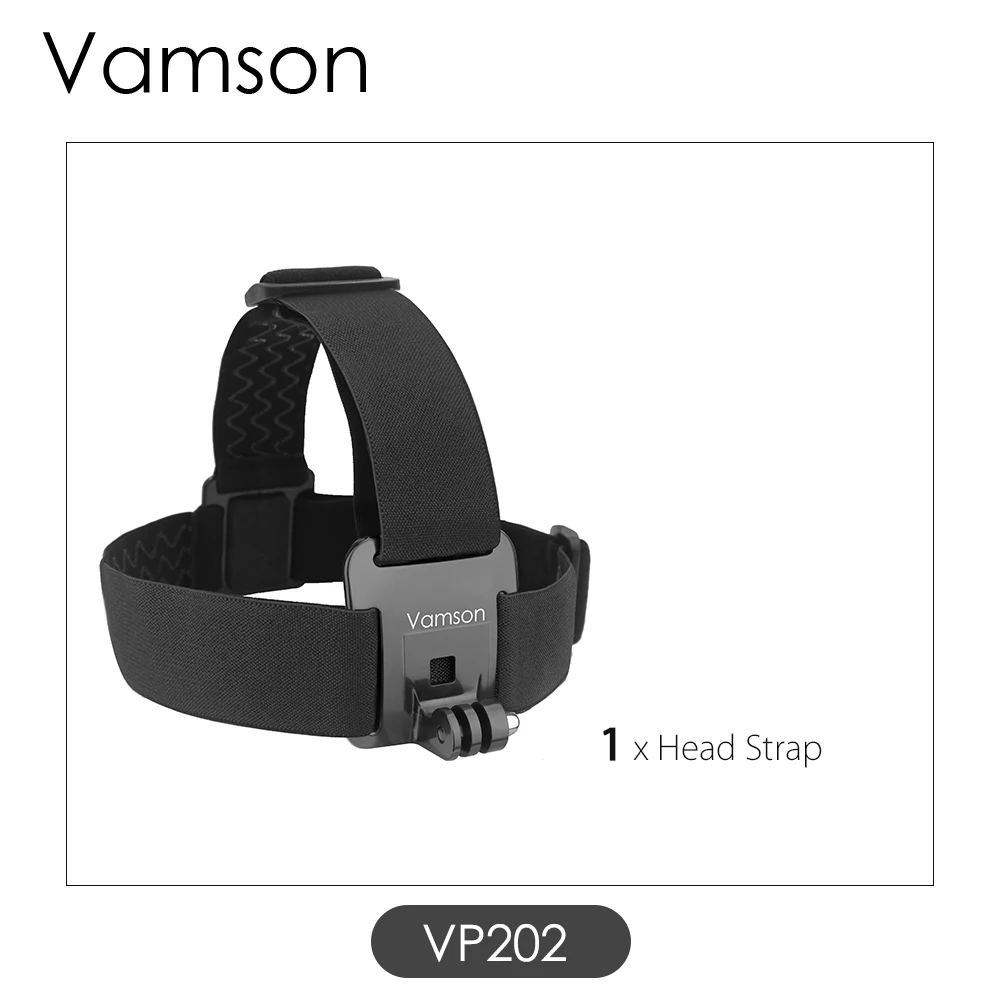 VP202 Vamson для Gopro 8 7 6 5 аксессуары головной ремень крепление Регулируемый для Gopro Hero 6 5 4 3+ 2 1 для Xiaomi Yi SJCAM VP202 - Цвет: VP202