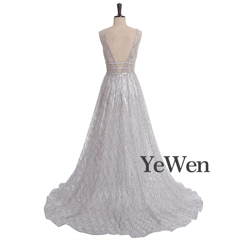 Элегантное вечернее платье сексуальное с V-образным вырезом Длинные вечерние