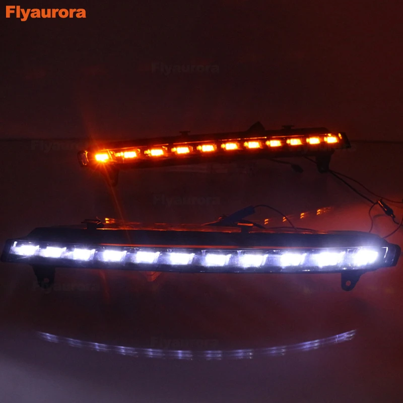 2 шт. 12V светодиодный DRL Бампер дневные ходовые огни светильник Водонепроницаемый