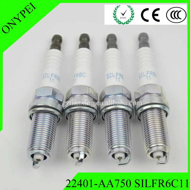 

4PCS 22401-AA750 SILFR6C11 Iridium Spark Plug For Subaru Impreza Outback Forester Legacy 22401AA750 VKH20 SK20HPR-L11