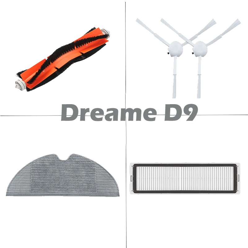 Запчасти для робота пылесоса Xiaomi Dreame D9 основная роликовая щетка боковая HEPA