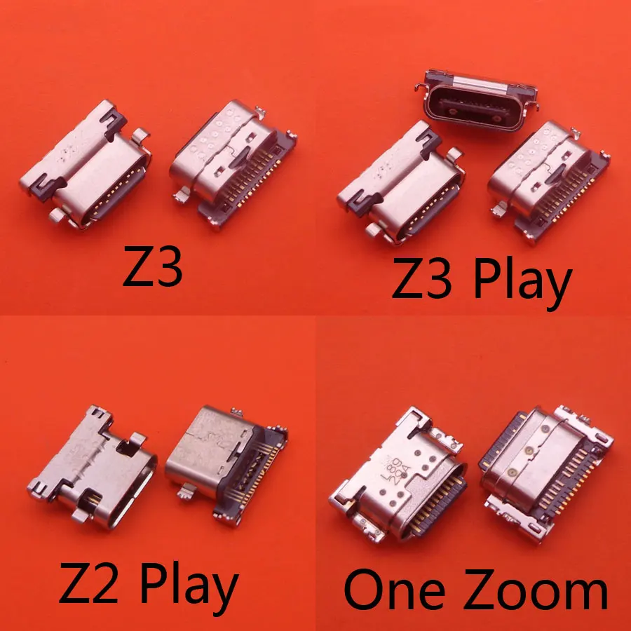 

2PCS Type C Micro USB Connector Charging Port Jack Plug Dock For Motorola Moto Z3 / Z3 Play / Z2 Play / One Zoom
