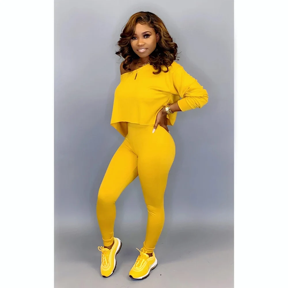 

2021 Xǐ yíng yíng Women Summer Tracksuits Set Lounge Wear Short Sleeve Tops Long Pants Sweat Suits Elastic Waist Casual
