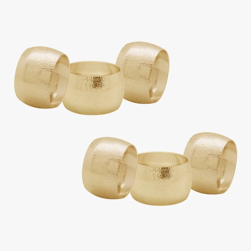 Gold 6pcs TAI Top 6 шт. металлическая для салфеток, кольца для свадьбы, рождественской вечеринки, отеля, кухни, круглая пряжка, держатель для салфеток, декор стола - Цвет: Gold 6pcs