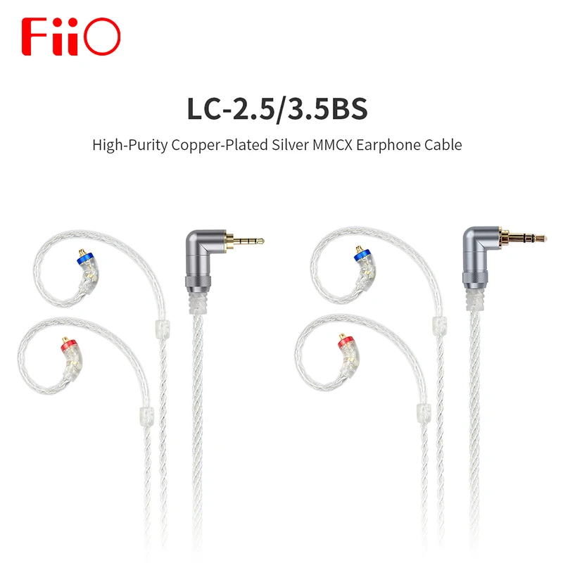 FiiO LC 3.5BS 2.5BS высокой степени чистоты Медь покрытая серебром MMCX кабель наушников 45