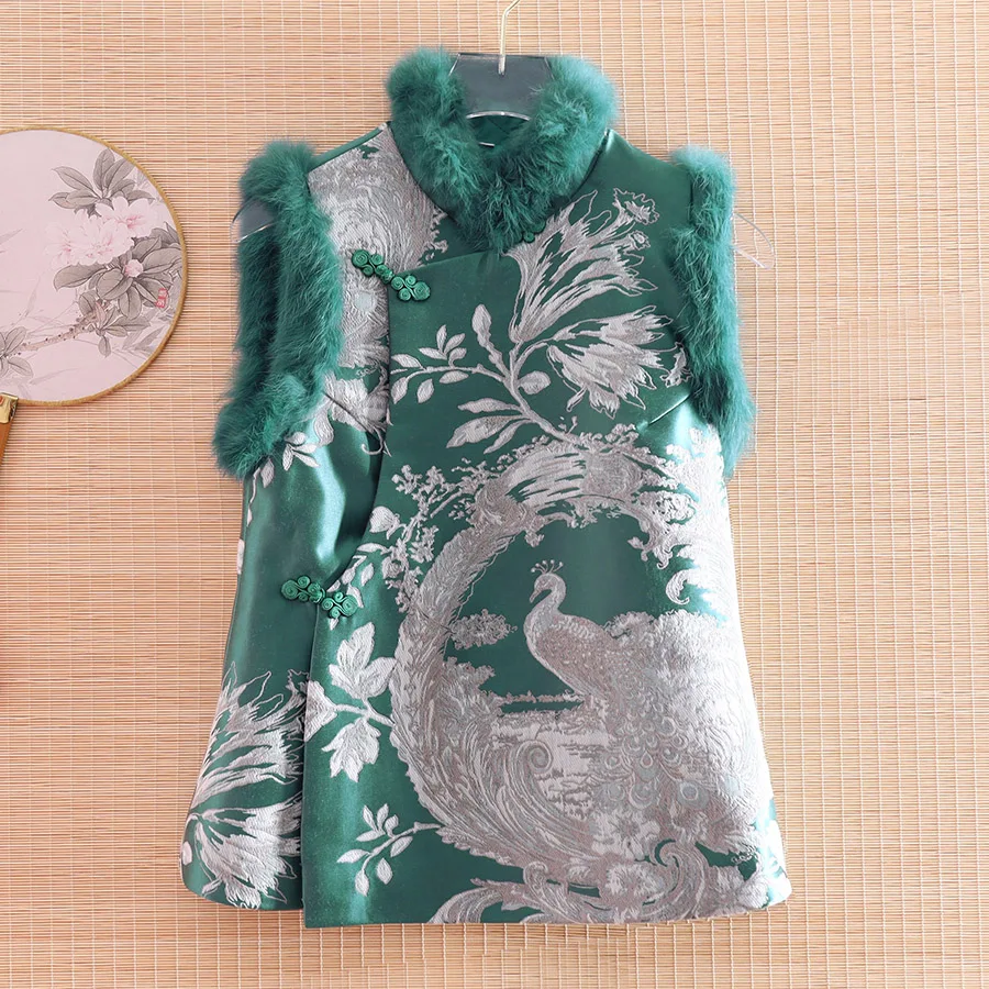 Высококачественный зимний женский хлопковый жилет топ из кроличьей шерсти в