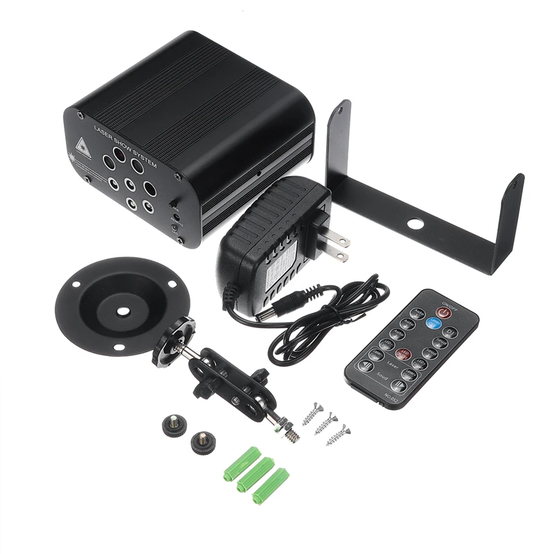 

128 Pattern Laser Projector Remote/Sound Actived LED Disco Light RGB DJ Party Stage Light Christmas Lamp Decoration US/EU