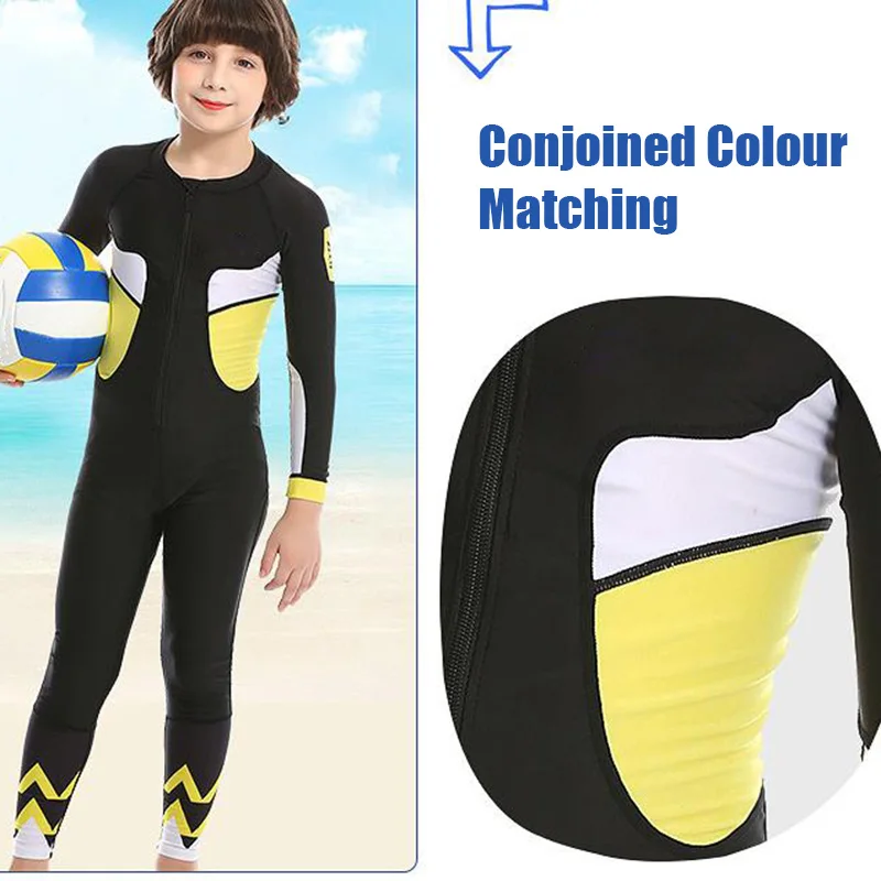 Детский купальный костюм с длинным рукавом УФ Защита от солнца гидрокостюм для