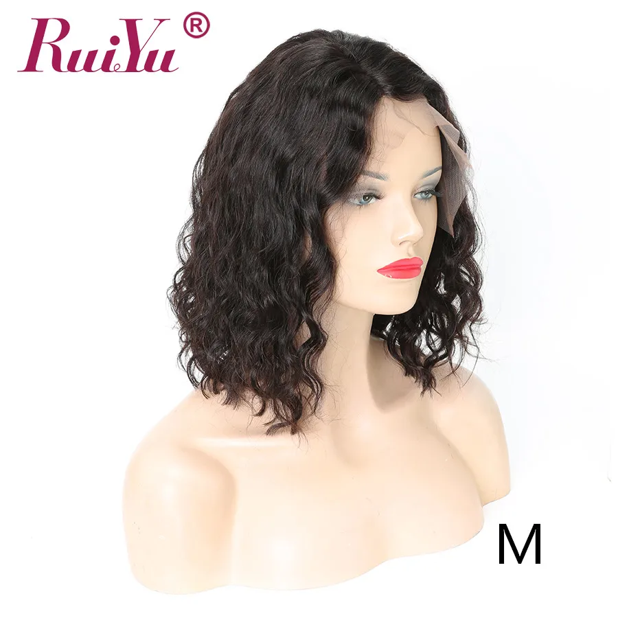 

150% Density Malaysia Curly Bob Wig For Black Women Short Bob Wigs 4x4 Closure Wig Lace Front Human Hair Wigs RUIYU Remy Wig
