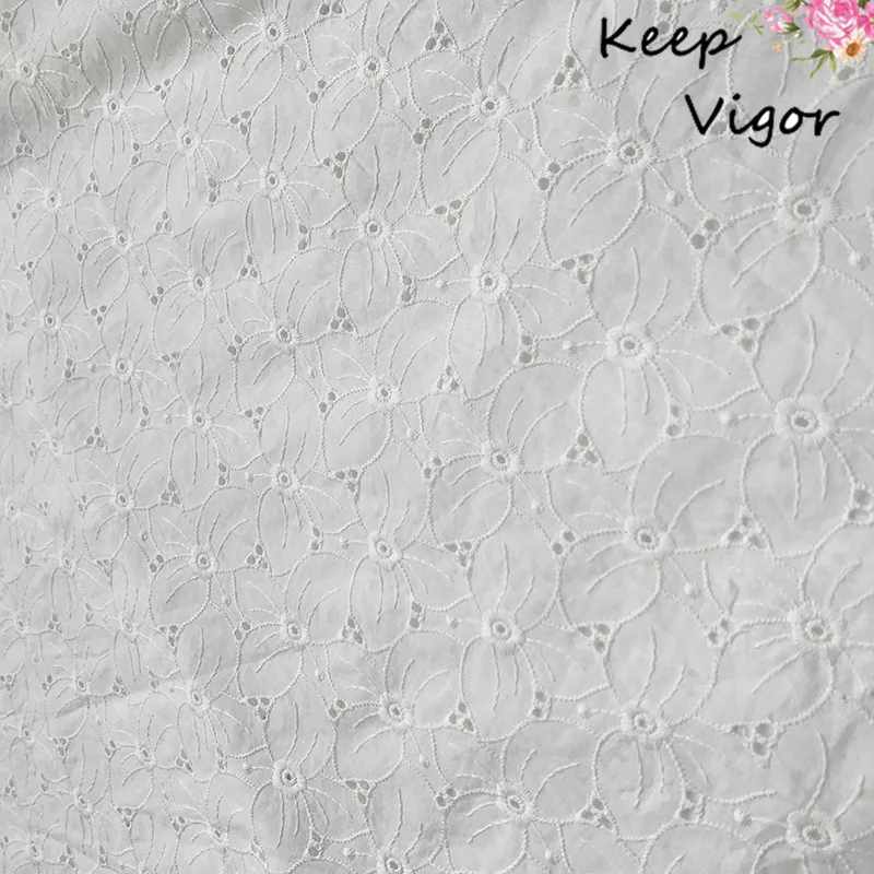 

(1yard)100% cotton cute white pure lace embroidery fabric sewing DIY for wedding party lace