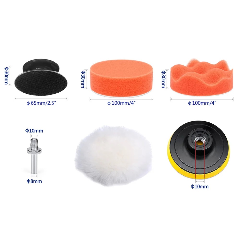 8 шт. 100 мм полировщик для Автомобиля ручная полировка Ручка ремонт царапин