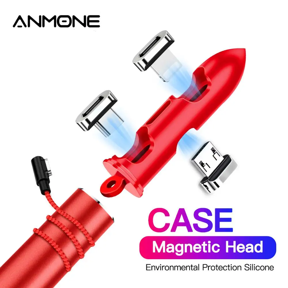 ANMONE, магнитный кабель, штепсельная коробка для Micro usb type C, соединительные наконечники, Магнитный адаптер, сборная коробка, type-C, Пыленепроницаемая крышка для хранения
