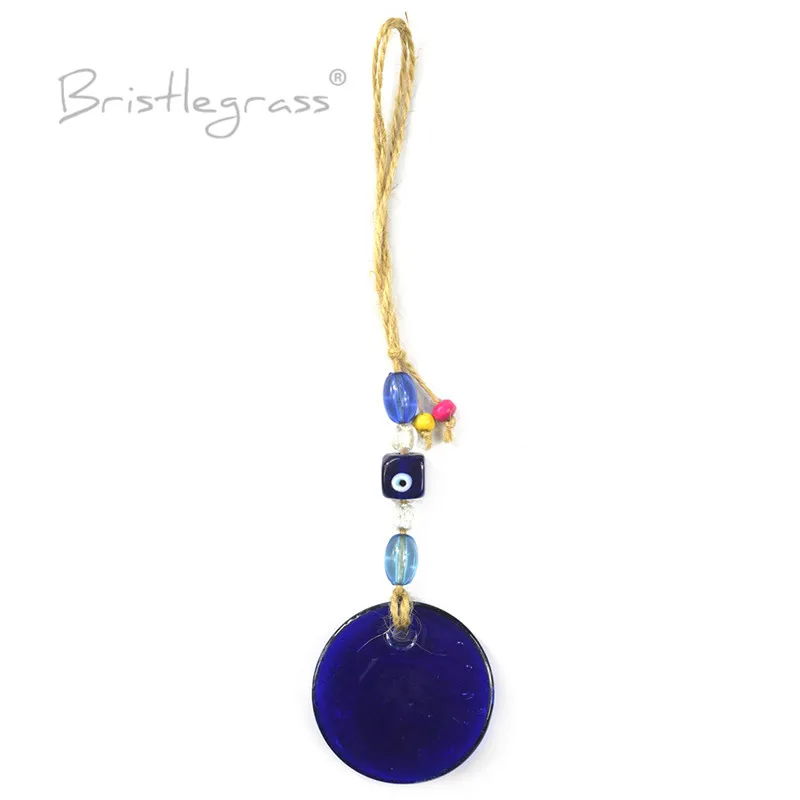 BRISTLEGRASS Турецкая голубой с клипсами Дурной глаз Стекло автомобиль настенный