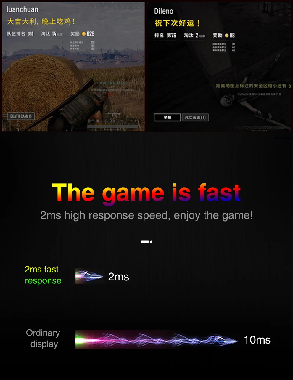 Anmite, 24 дюйма, 2 K, 2560*1440, QHD, тонкий, Ps4, ЖК-монитор для компьютерных игр, Athlete Chicken, Ips экран
