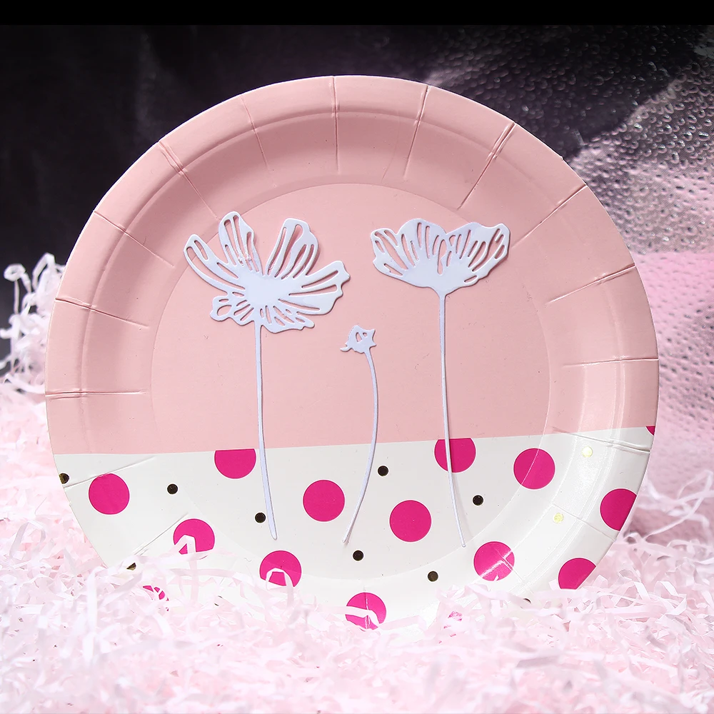 Металлические трафареты три маленькие цветы металлические Вырубные штампы