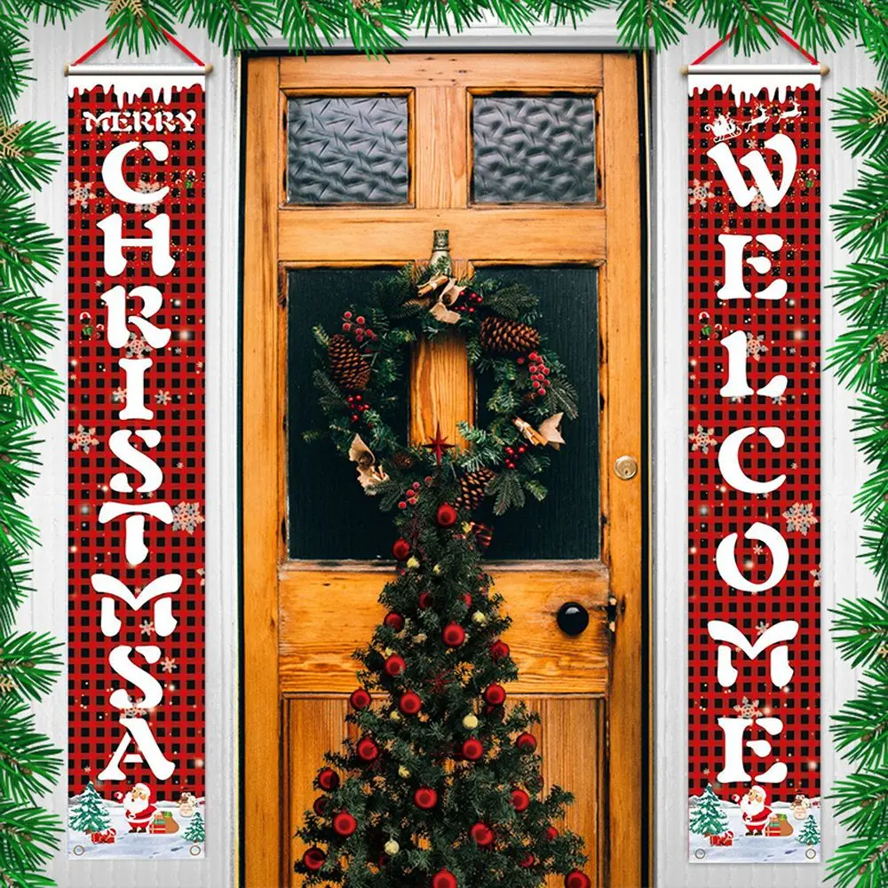 

Gift Outdoor Natal Decor Xmas Christmas Ornaments Hanging Christmas Sign Door Banner