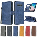 Магнитный чехол-книжка для Samsung Galaxy S10, S9, S8 Plus, Note10, J4, J6 Plus, A6, A7 2018, A50, A30, A20, A40, A70, A10, XCover 4S, кожаный