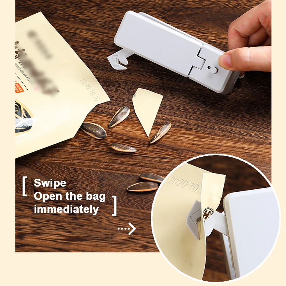 

USB Mini Portable Sealer Instant-Heat Sealing Packaging Machine Bag Clips Portable Heat Package Machines For Kitchen Accessories