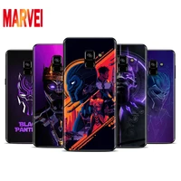 fashion panther marvel soft tpu for samsung galaxy a8 a9 a7 a750 a6 a5 a3 a6s a8s star plus 2016 2017 2018 black phone case