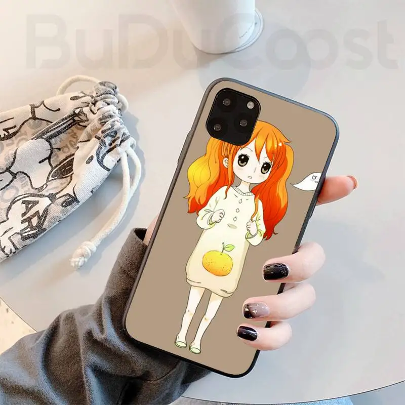 

Riccu One Piece Japanese anime Nami Phone Case For iphone 11 12 Mini Pro Max X XS MAX 6 6s 7 8 Plus 5 5S 5SE XR SE2020