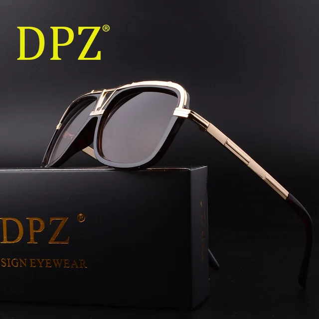 

DPZ NEW Brand Design men sunglasses Women retro steampunk ditaeds UV400 protective eyeglasses Luxury brands with box
