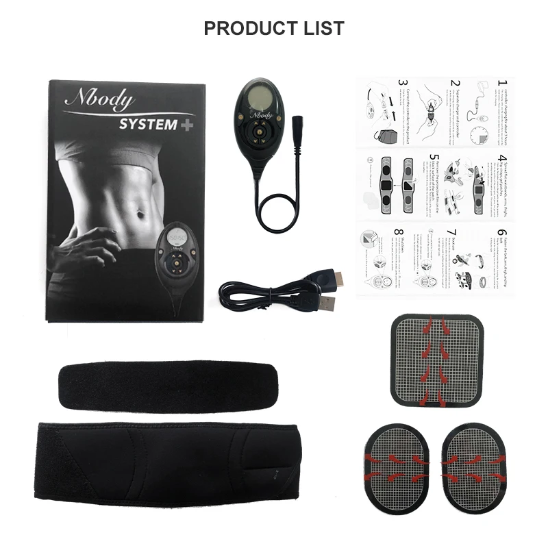 

EMS Abdominal Muscle Stimulator ABS Fitness Electronic Slimming Massage Belt Muscle Toner Bodybuilding Belt Electric Massager