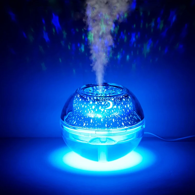 Usb Crystal Night Lamp Projector 500Ml Air Humidifier Desktop Aroma Diffuser Ultrasonic Mist Maker Led Light For Home | Бытовая техника