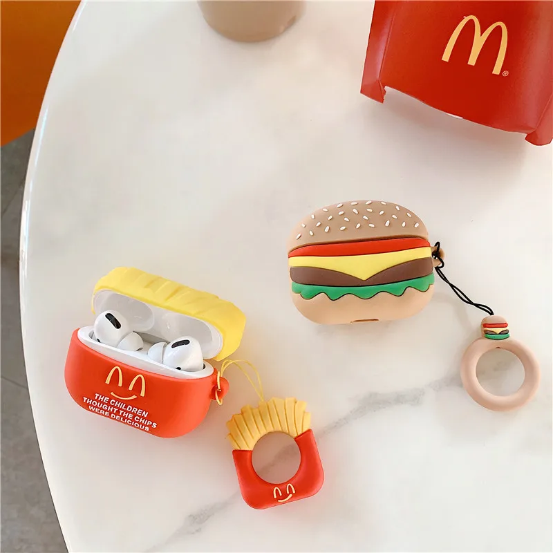 Милые чехлы для наушников mcdonald's картофель фри бургер гамбургер Apple Airpods Pro 3