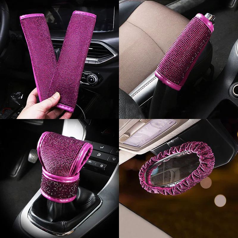 

1 шт., чехол для ремня безопасности автомобиля, с кристаллами