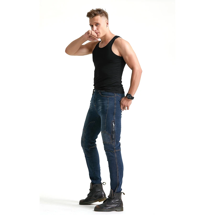 Мотоциклетные джинсы всесезонные защитное снаряжение гоночные три цвета на