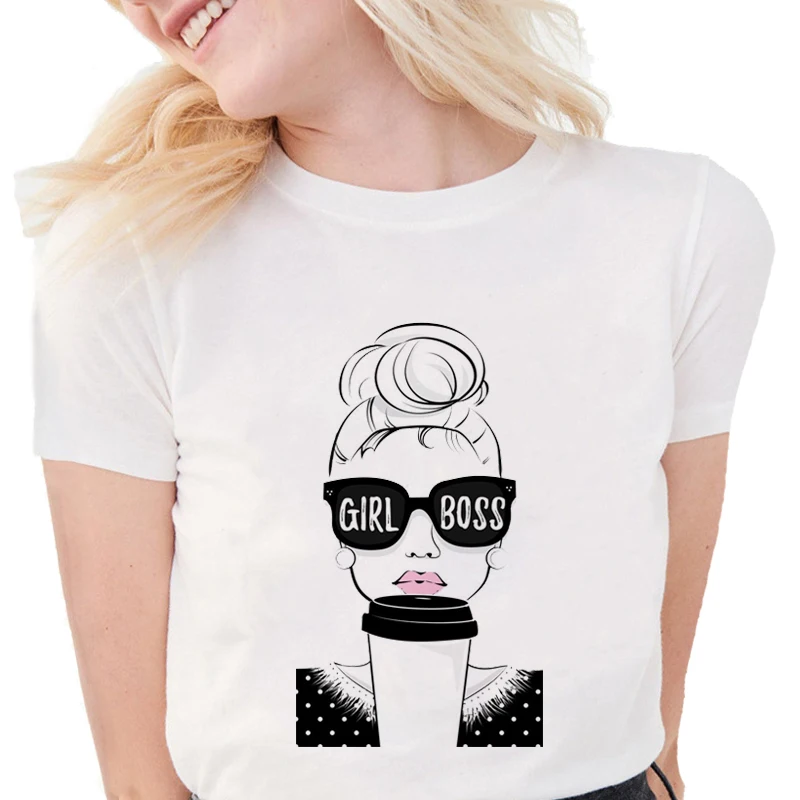 # Футболка для девушек и руководителей женская летняя модная простая футболка из
