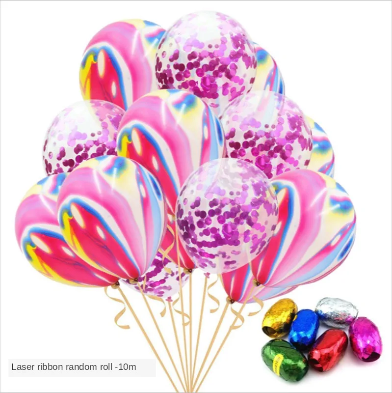 15 прозрачный розовое золото с пайетками воздушный шар &quotКонфетти&quot Комплект из