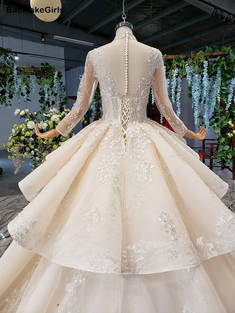 Свадебные платья цвета шампанского кружевные свадебные трапециевидной формы со