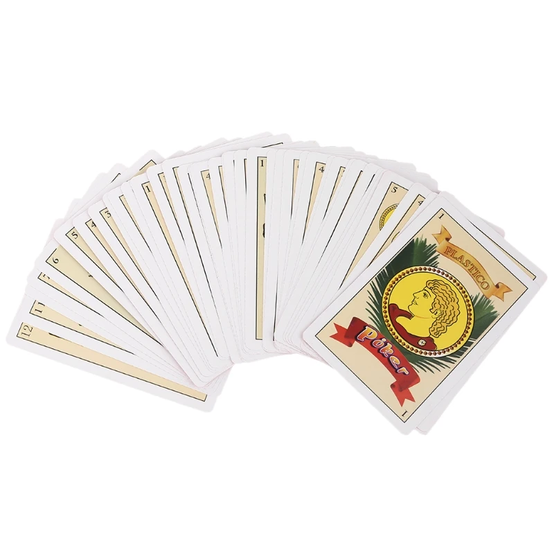 

40pcs/set Spanish Playing Cards PVC Plastic Poker Cards Family Party Board Game