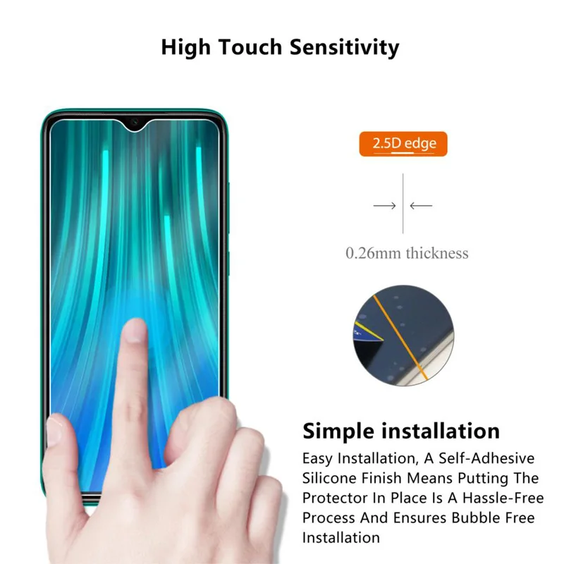 Закаленное стекло для Xiaomi Poco X3 Redmi Note 9s 7 8 pro 8A 7A mi 9T A3 Защитное экрана на 9a note 8T