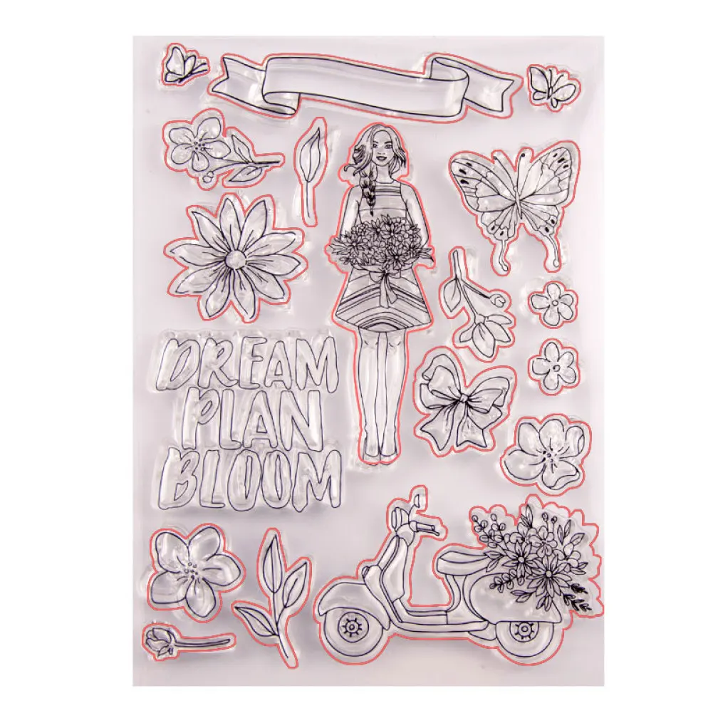 Девушка цветок штамп и штампы 2020 новый прозрачный металлический режущий умереть