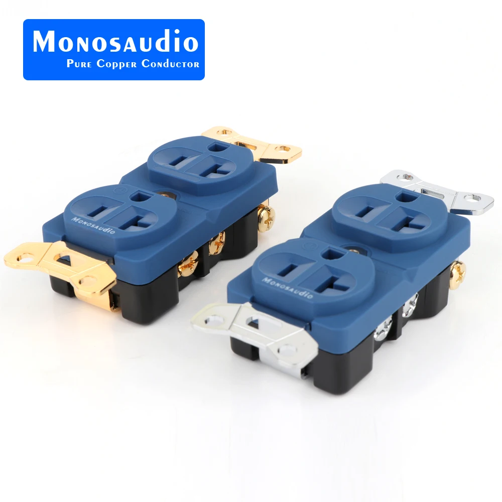 Monosaudio DP2-G Чистая Медь позолоченная дуплексная розетка переменного тока HIFI US | Коннекторы и разъёмы -4000983898925