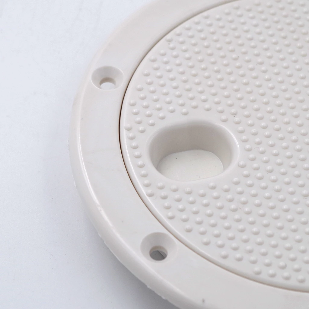 

Marine 4 Inch Round Non Slip Inspection Hatch with Detachable Cover White ABS Material Anti-aging