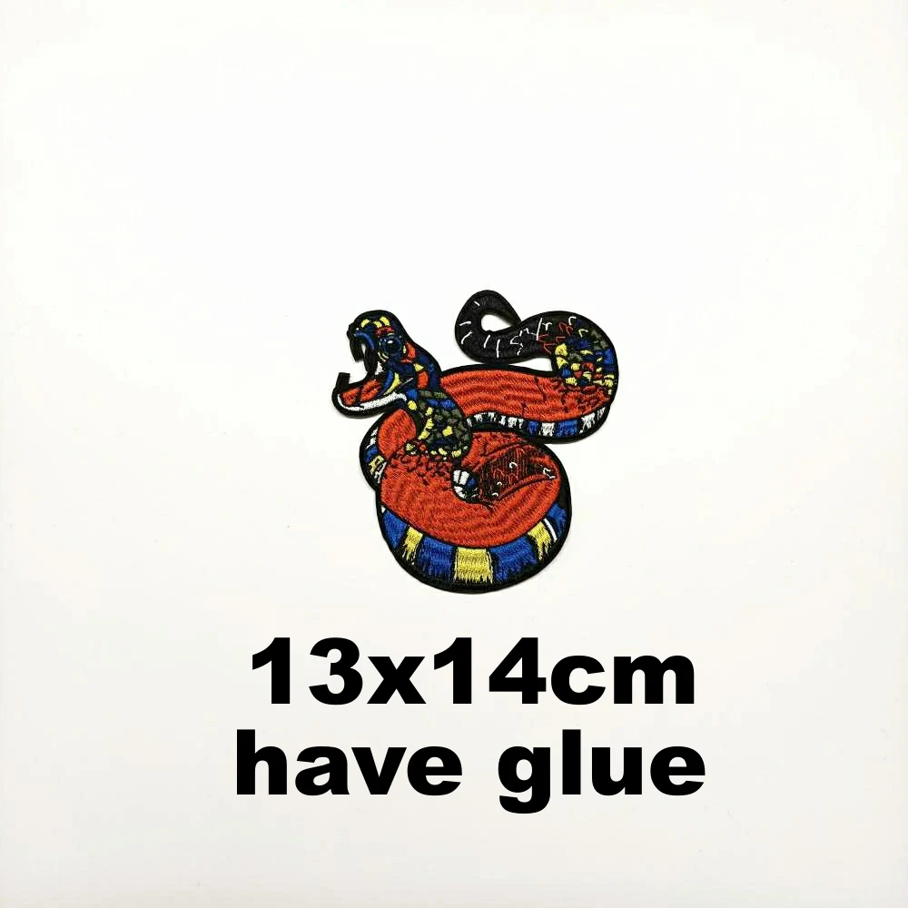 

large embroidery big snake cartoon patches for clothing CA-3436