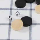 Деревянные шашки, шашки, нарды, шахматы для детей, настольная игра, 2 игральные кости, 30 шт.