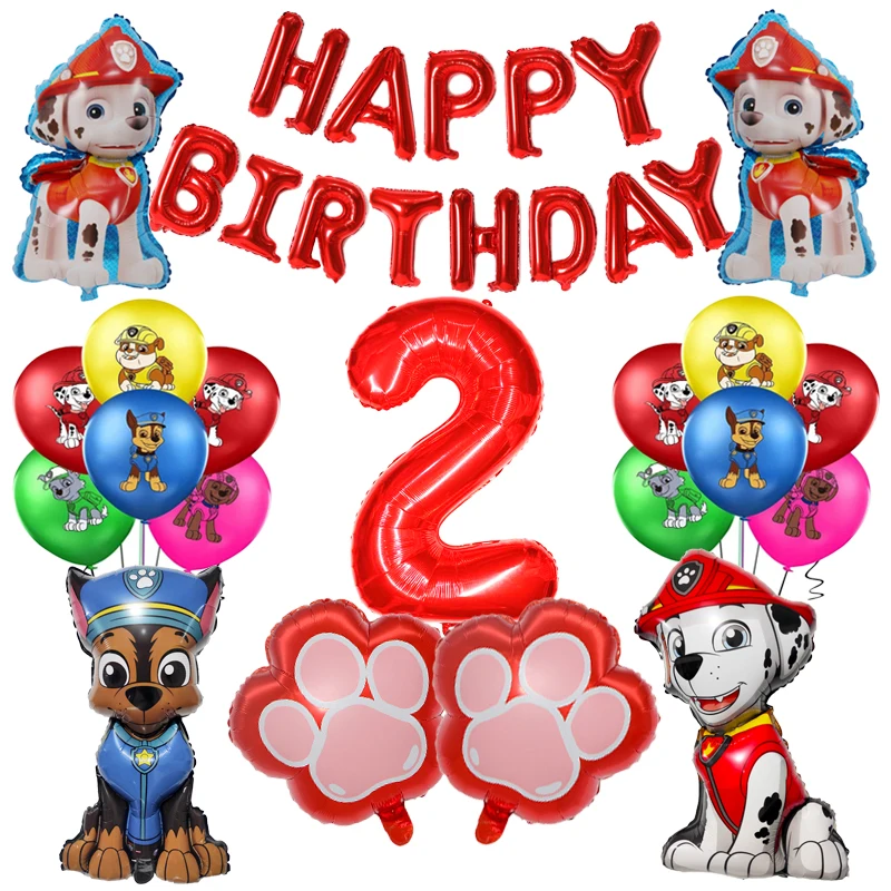 1 комплект Щенячий патруль игрушка воздушный шар погоня Маршалл мальчики девочки