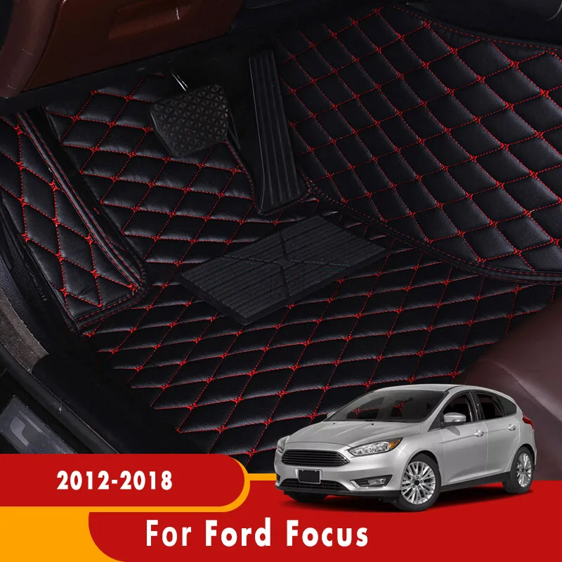 Кожа Авто Интерьер ковер украшение LHD автомобильные коврики для фокуса 2012 2013 2014