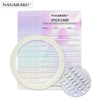 Карта для хранения накладных ресниц NAGARAKU, готовые вееры для макияжа, объём для хранения ресниц, 2 мм клейкая полоска, бумажная карточка для накладных ресниц