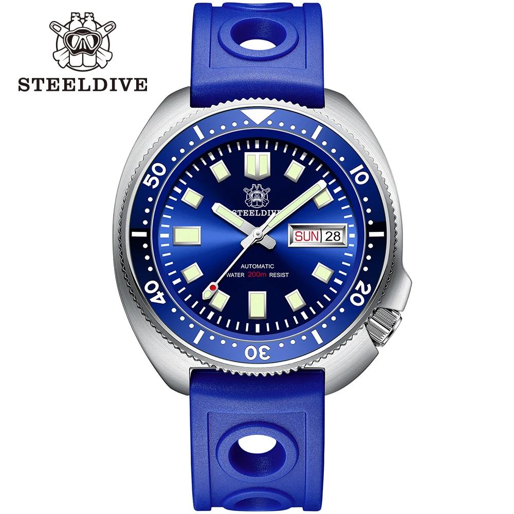 

STEELDIVE SD1970W New Arrival Ceramic Bezel 20ATM Waterproof Stainless Steel Turtle Automatic Dive Watch with Date Function