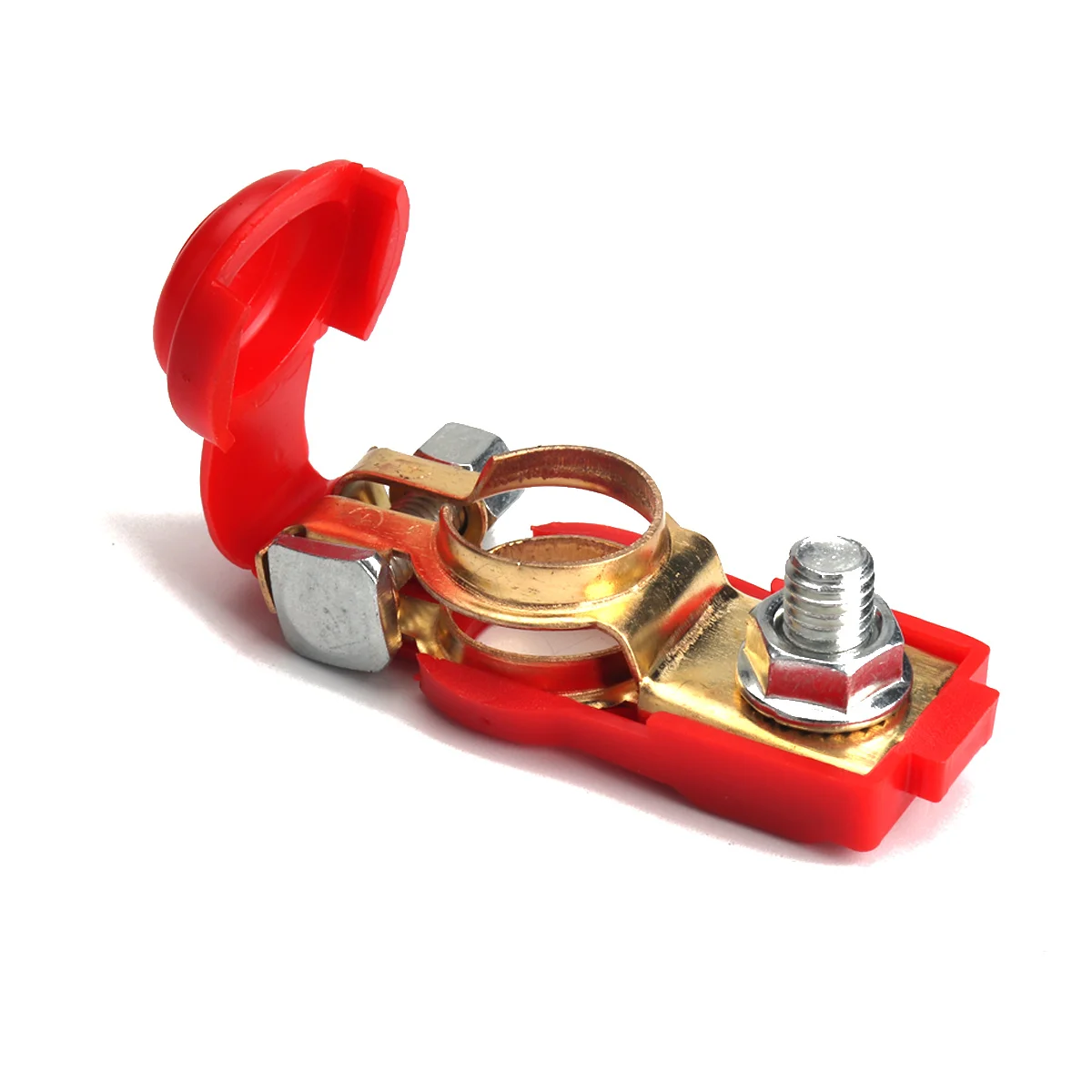 

Auto Car Battery Terminal Connector Battery 1 Pair Quick Release Battery Terminals Clamps Cap Clips Copper For Car Truck Caravan