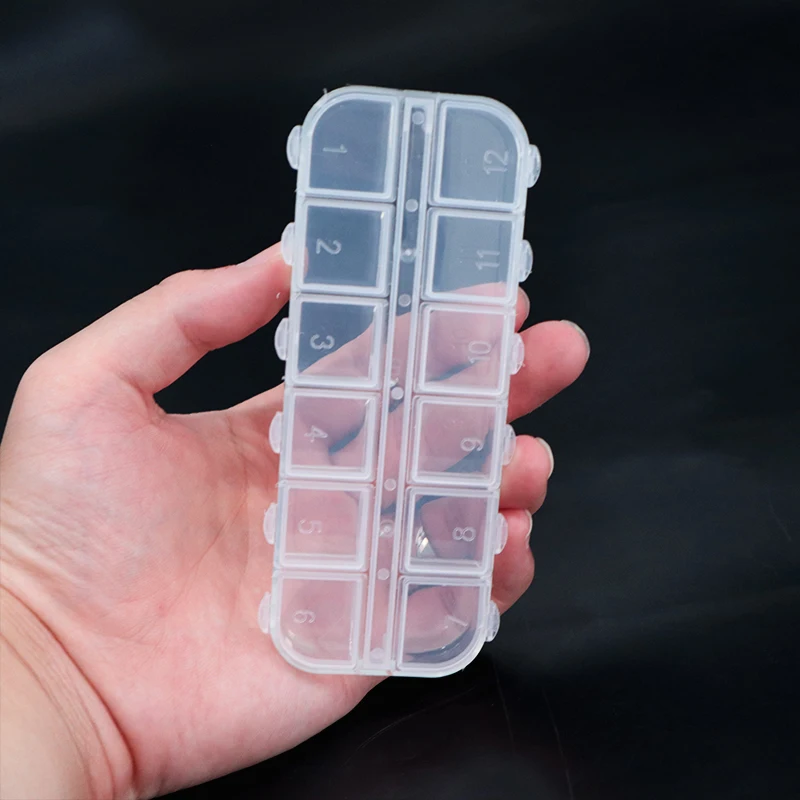 

12 Grids Weekly Pill Box Travel Medicine Storage Pill Case Organizer Drug Container Tablet Dispenser Plastic Independent Lattice